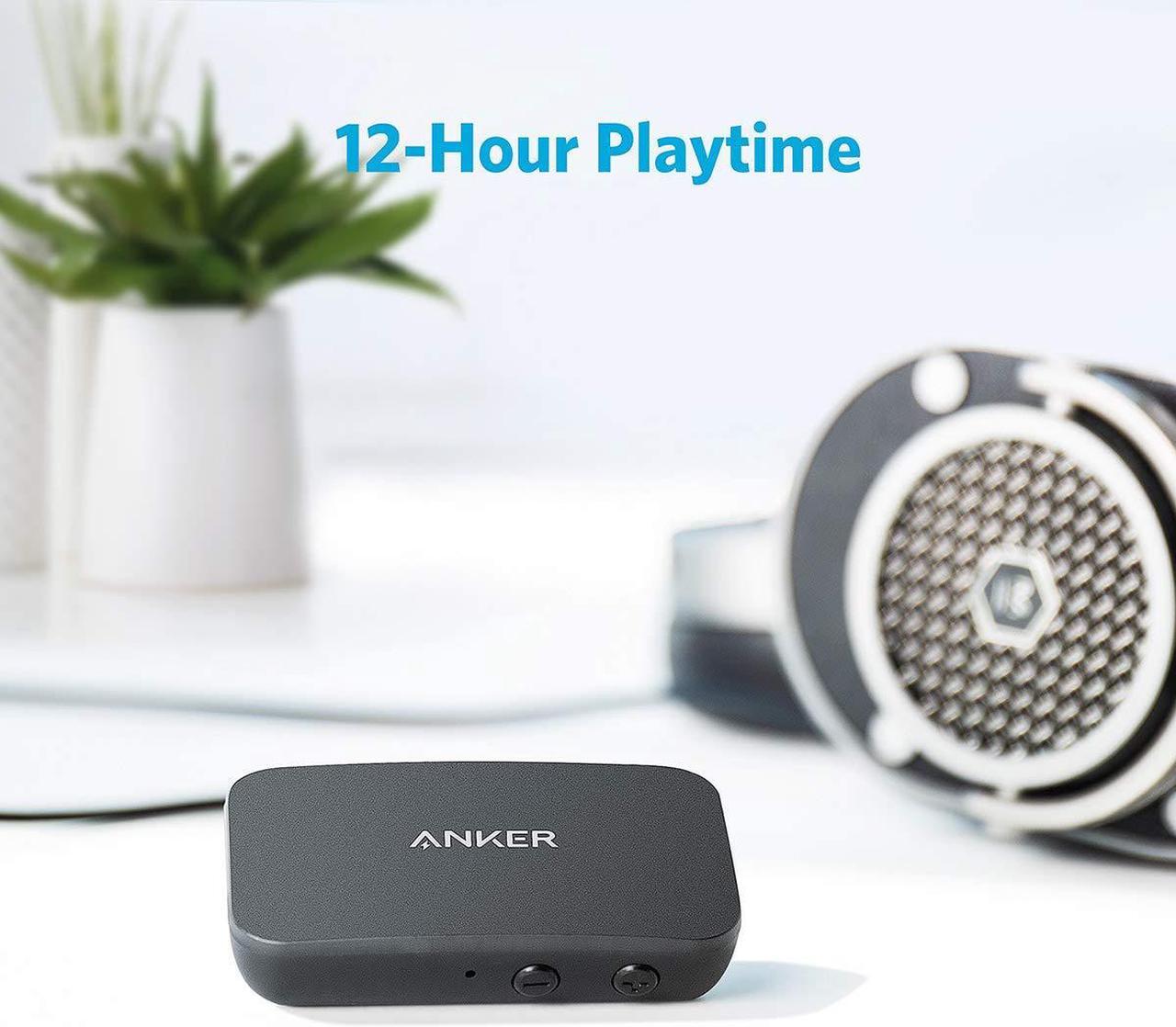 Alt view image 7 of 7 - Anker Soundsync A3352 Bluetooth Receiver for Music Streaming with Bluetooth 5.0, 12-Hour Battery Life, Handsfree Calls, Dual Device Connection, for Car, Home Stereo, Headphones, Speakers