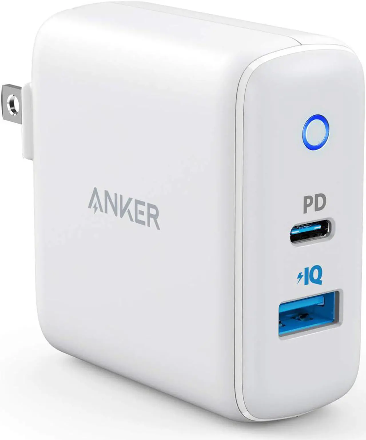 Main image of USB C Charger, Anker 32W 2 Port Charger with 20W USB C Power Adapter, PowerPort PD 2 with Foldable Plug for iPad/iPad Mini, for iPhone 13/13 Mini/13 Pro/13 Pro Max/12/11, Pixel, Galaxy, and More