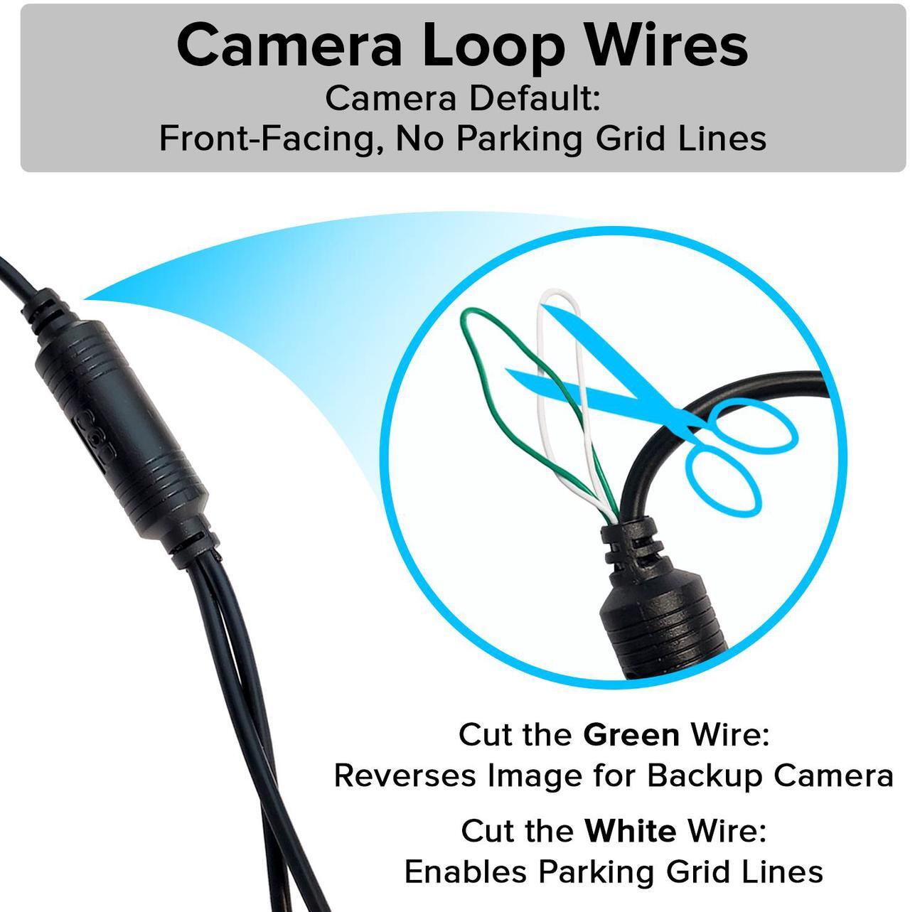 Alt view image 7 of 7 - Master Tailgaters OEM Rear View Mirror with 4.3” LCD Screen and Waterproof 170° Backup Camera Kit