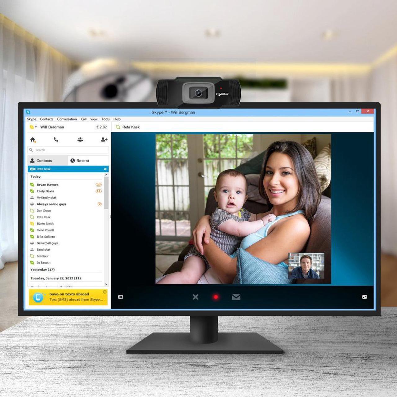 Alt view image 4 of 7 - S70 5MP FHD Webcam, 1080p Live Streaming Camera with Stereo Microphone, Desktop or Laptop USB Webcam for Widescreen Video Calling and Recording