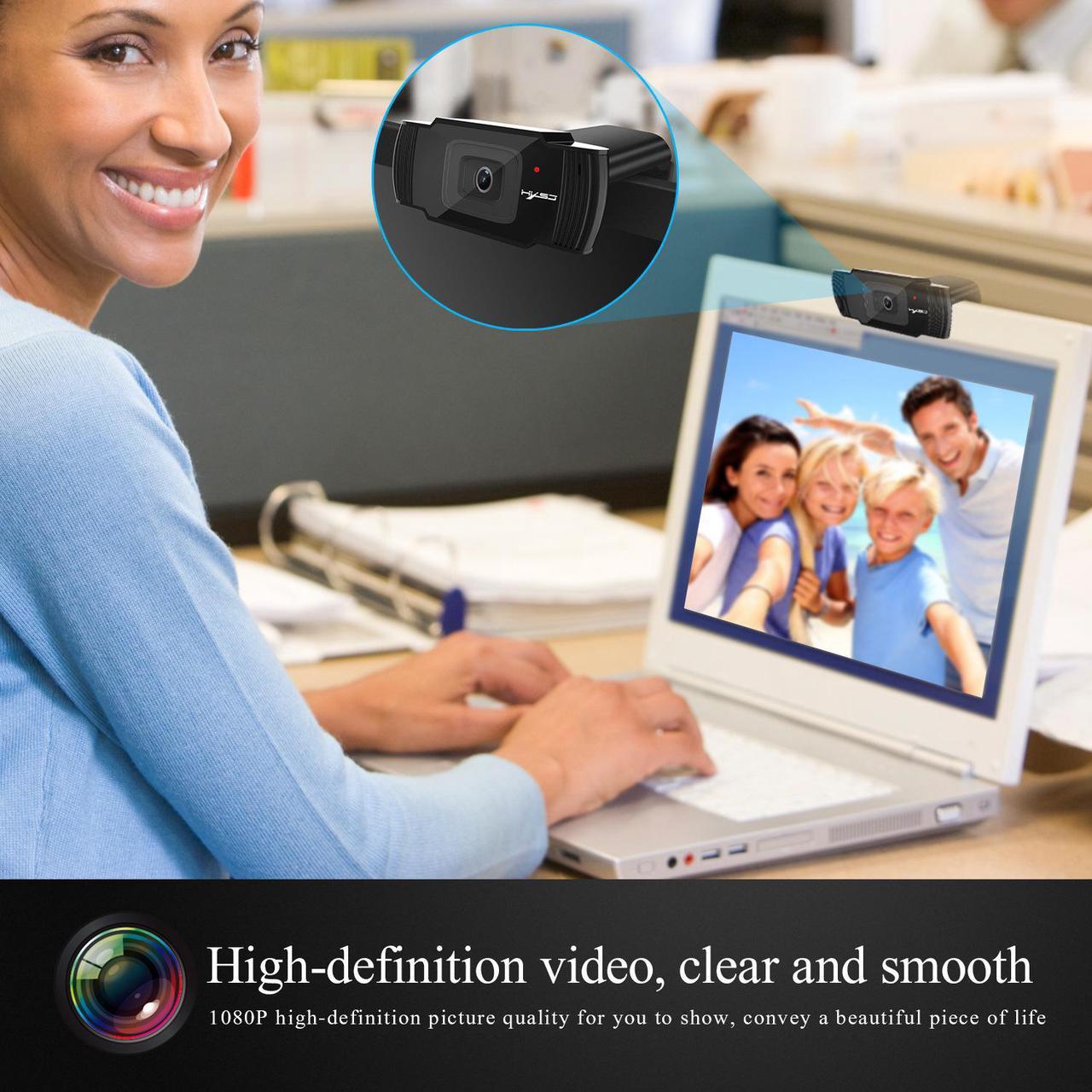 Alt view image 7 of 7 - S70 5MP FHD Webcam, 1080p Live Streaming Camera with Stereo Microphone, Desktop or Laptop USB Webcam for Widescreen Video Calling and Recording