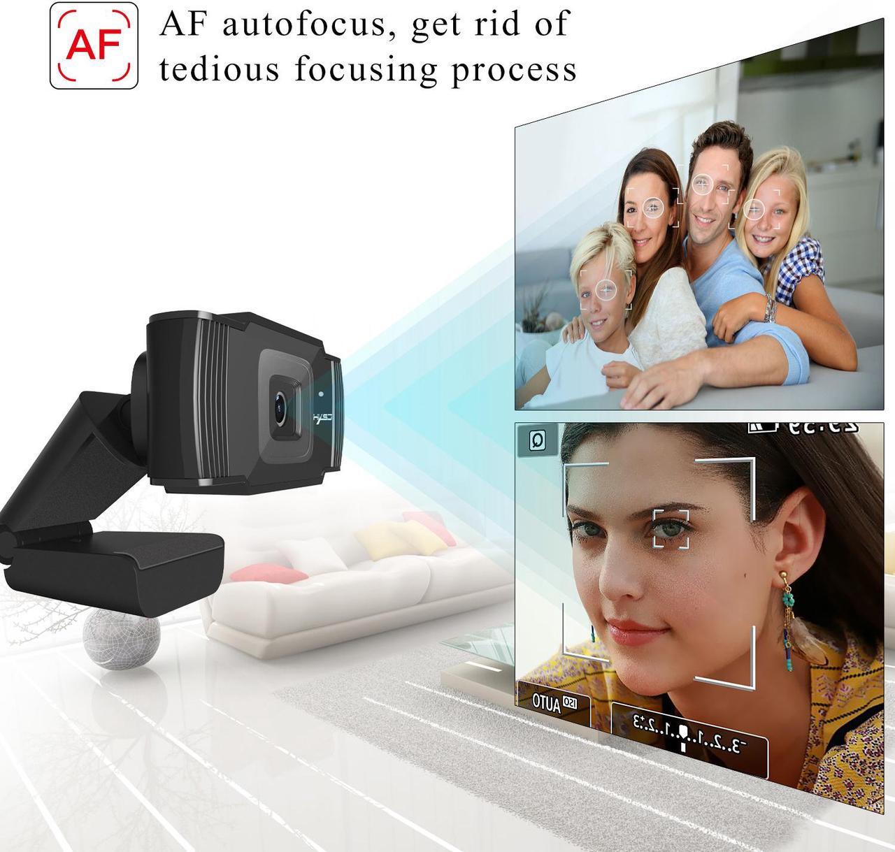 Alt view image 5 of 7 - S70 5MP FHD Webcam, 1080p Live Streaming Camera with Stereo Microphone, Desktop or Laptop USB Webcam for Widescreen Video Calling and Recording