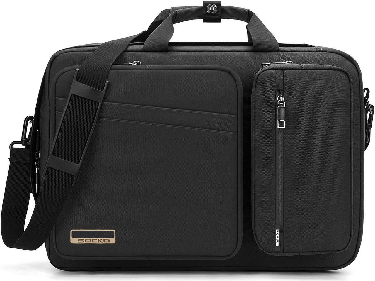 Main image of LUOM Large Laptop Backpack for 17.3 Inches Computer Notebbook TSA Friendly Durable Business Water-Resistant Big College School Bookbag, Black