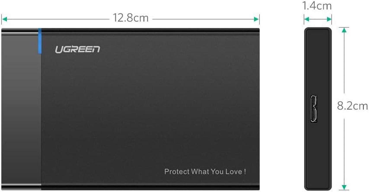 Alt view image 2 of 7 - LUOM 2.5-Inch SATA to USB 3.0 Tool-Free External Hard Drive Enclosure [Optimized for SSD, Support UASP SATA III] Black (US221-A)