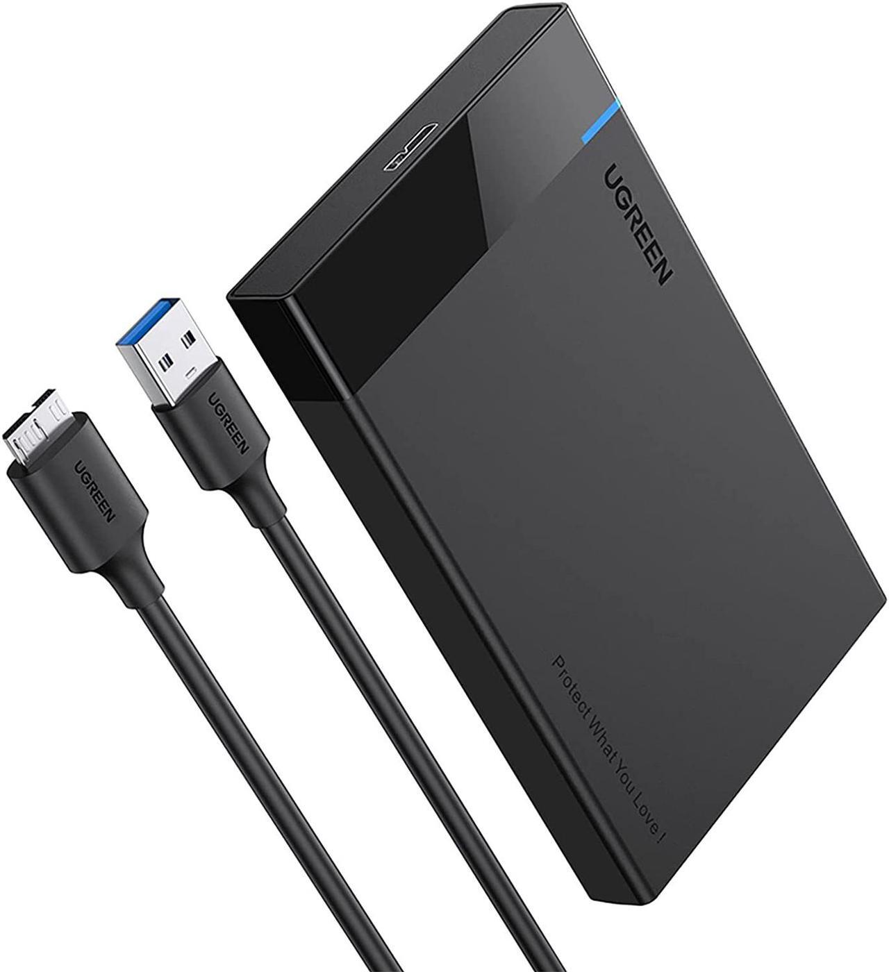Main image of LUOM 2.5-Inch SATA to USB 3.0 Tool-Free External Hard Drive Enclosure [Optimized for SSD, Support UASP SATA III] Black (US221-A)