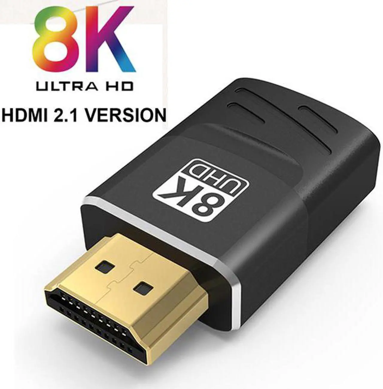 Main image of 2-Pack 8K HDMI Adapter Male to Female, Ultra-HD HDMI Extender Flat Gold Plated Standard HDMI Port Connector, Supports 8K@60Hz, 4K@120Hz, Compatible with PS5, Xbox X, 8K TV, Monitors, Laptop, PC
