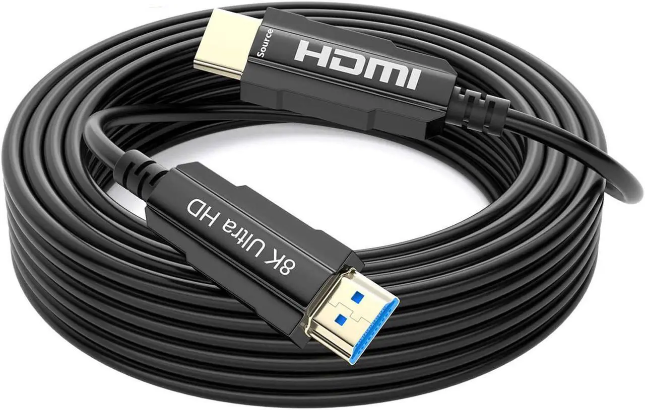 8K HDMI Fiber Optic Cable 50FT/15M, High Speed 48Gbps HDMI2.1 HD Cable -4K@120Hz 8K@60Hz, ARC, CEC, EDID, 3D, HDCP 2.2 & 2.3, HDR 10 Compatible With Roku TV/PS5/HDTV/Blu-ray - View #3