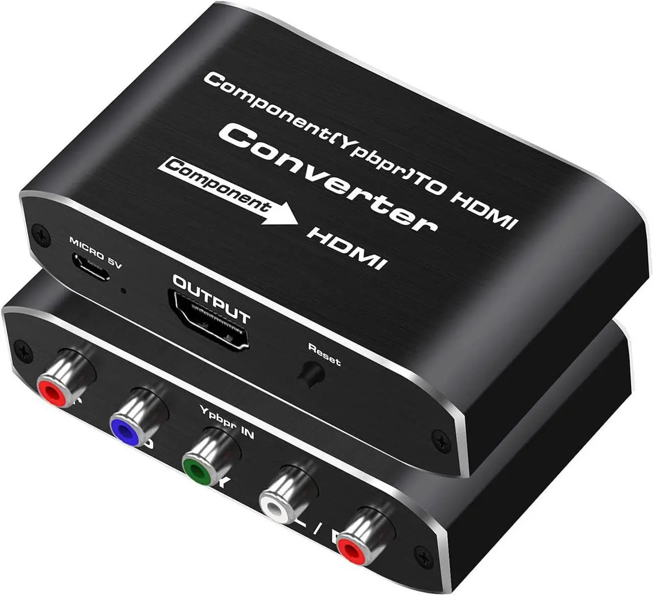Main image of YPbPr to HDMI Converter, Component to HDMI Adapter , 5RCA RGB YPbPr to HDMI Converter Supports 1080P 60Hz Video Audio for Laptop DVD Xbox One PS4 Nintendo to HDTV Monitor and Projecto