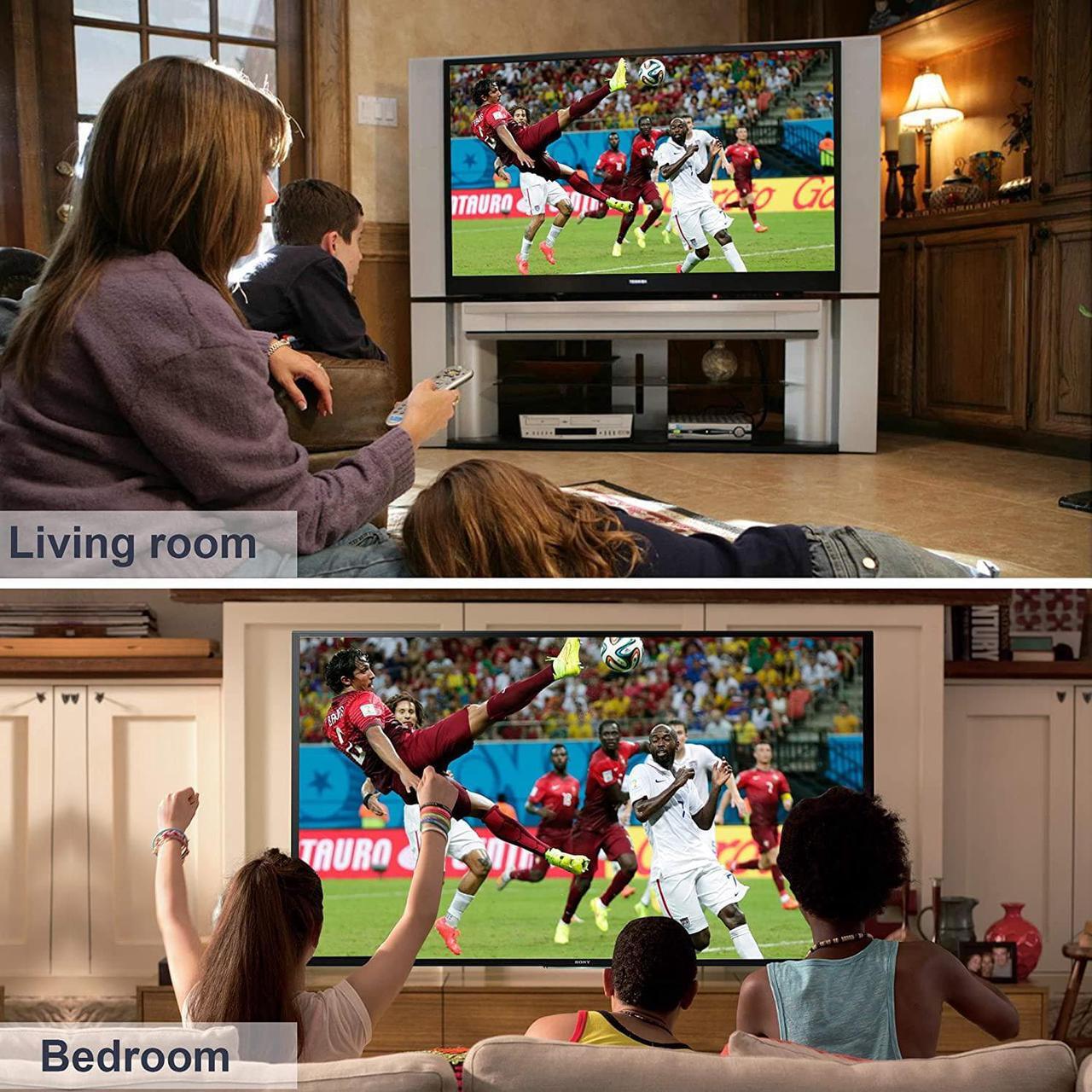 Alt view image 6 of 7 - 4K@60Hz HDMI Splitter 1 in 2 Out, 2 Port HDMI Splitter EDID, HDMI Switch Box Hub Support UltraHD, HDR 10, 4K 3D 1080P, for PS4 Xbox DVD Player Fire Stick Apple TV PC
