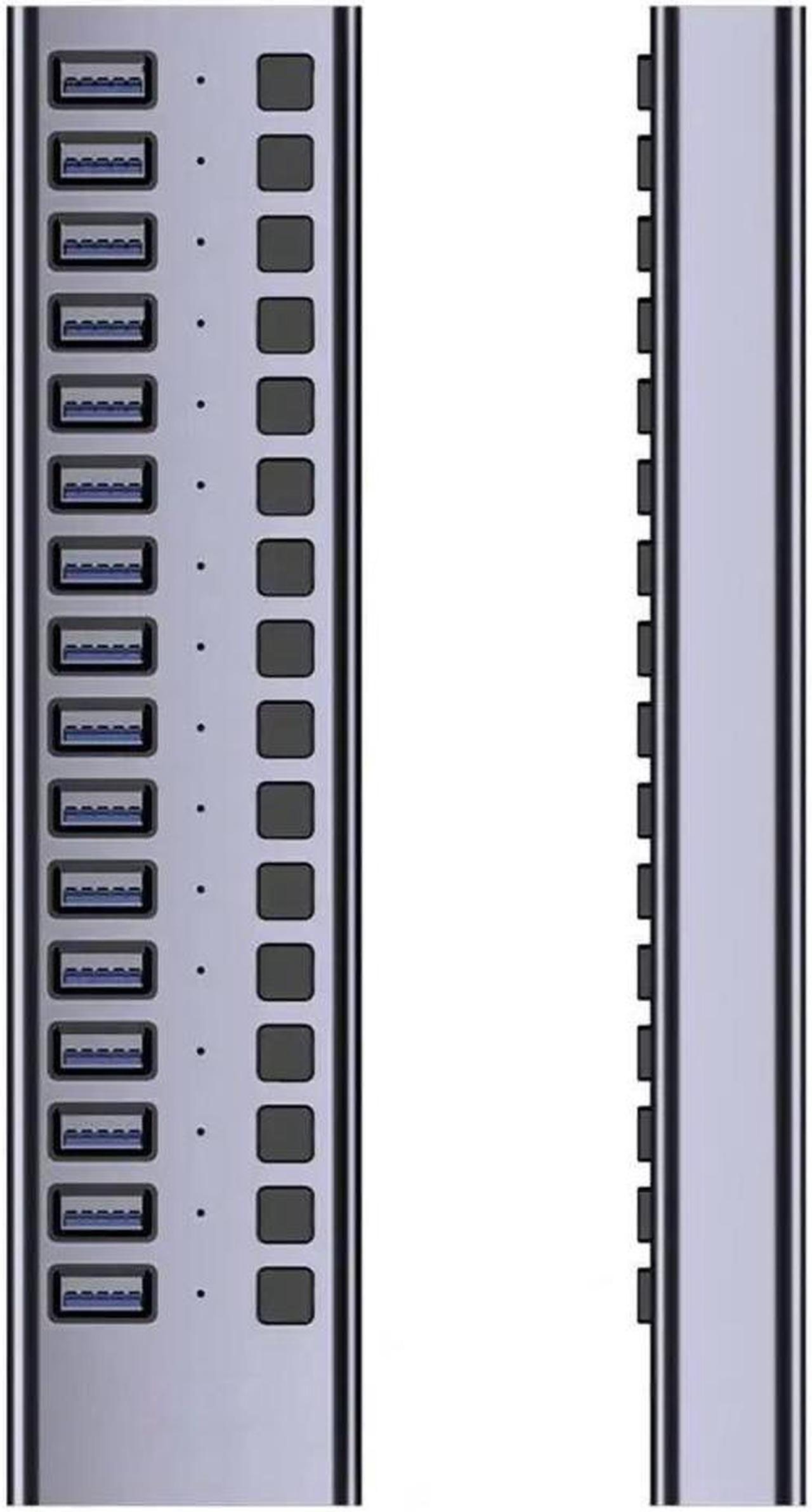 16 Port USB 3.0 Data HUB and Charger with Individual switches [90 Watts] (HS082-16U)