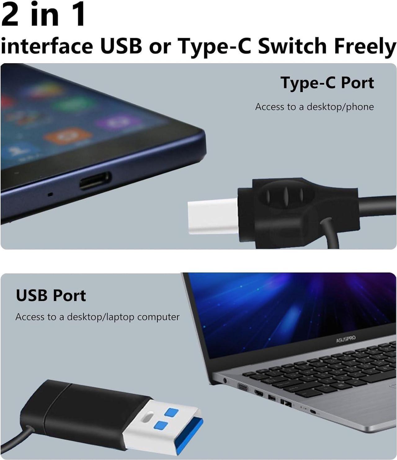 Alt view image 3 of 7 - Capture Card 1080p 60fps,LUOM 4K 30Hz HDMI Video Game Capture Card to USB A/C with Microphone & HDMI Loop-Out, Low Latency Record Broadcast Live Streaming for Nintendo Switch/PS5/OBS/PC/Camera