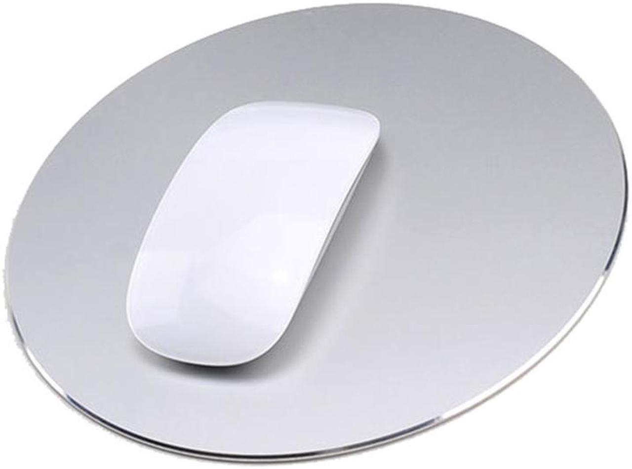 LUOM High-grade 8.66"Round Aluminum Metal Anti Slip Gaming Mouse Pad with Anti-Skid Rubber Base with Fast and Accurate Control for PC Computer Laptop