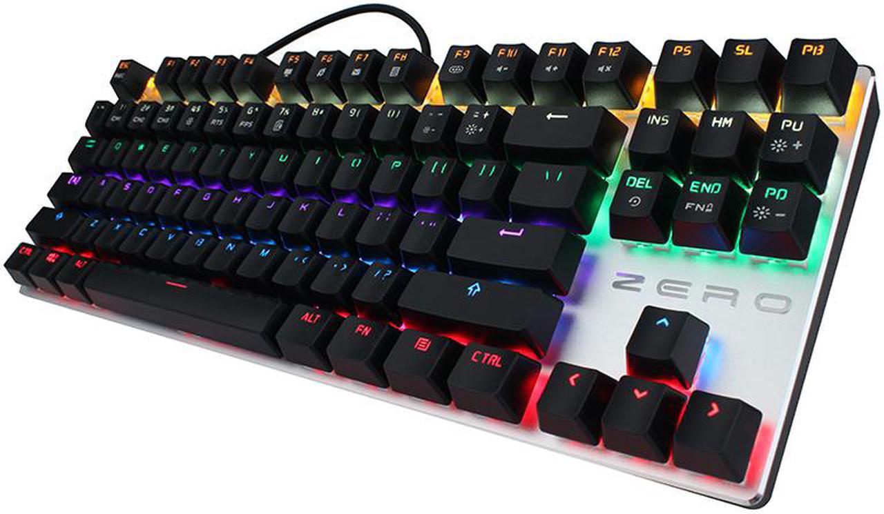 Alt view image 3 of 7 - ZERO Mechanical Gaming Keyboard, 87 Keys Black Switch USB Wired Gaming Keyboard with LED Mix-light Anti-ghosting Blacklit for Gamer Tablet Desktop Computer (87 Keys,Black Switch,Black)