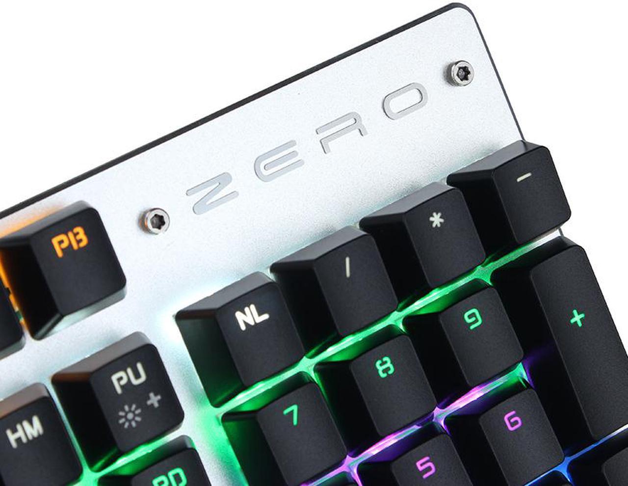 Alt view image 5 of 6 - ZERO Mechanical Gaming Keyboard, 104 Keys Black Switch USB Wired Gaming Keyboard with LED Mix-light Anti-ghosting Blacklit for Gamer Tablet Desktop Computer (104 Keys,Black Switch,Black)