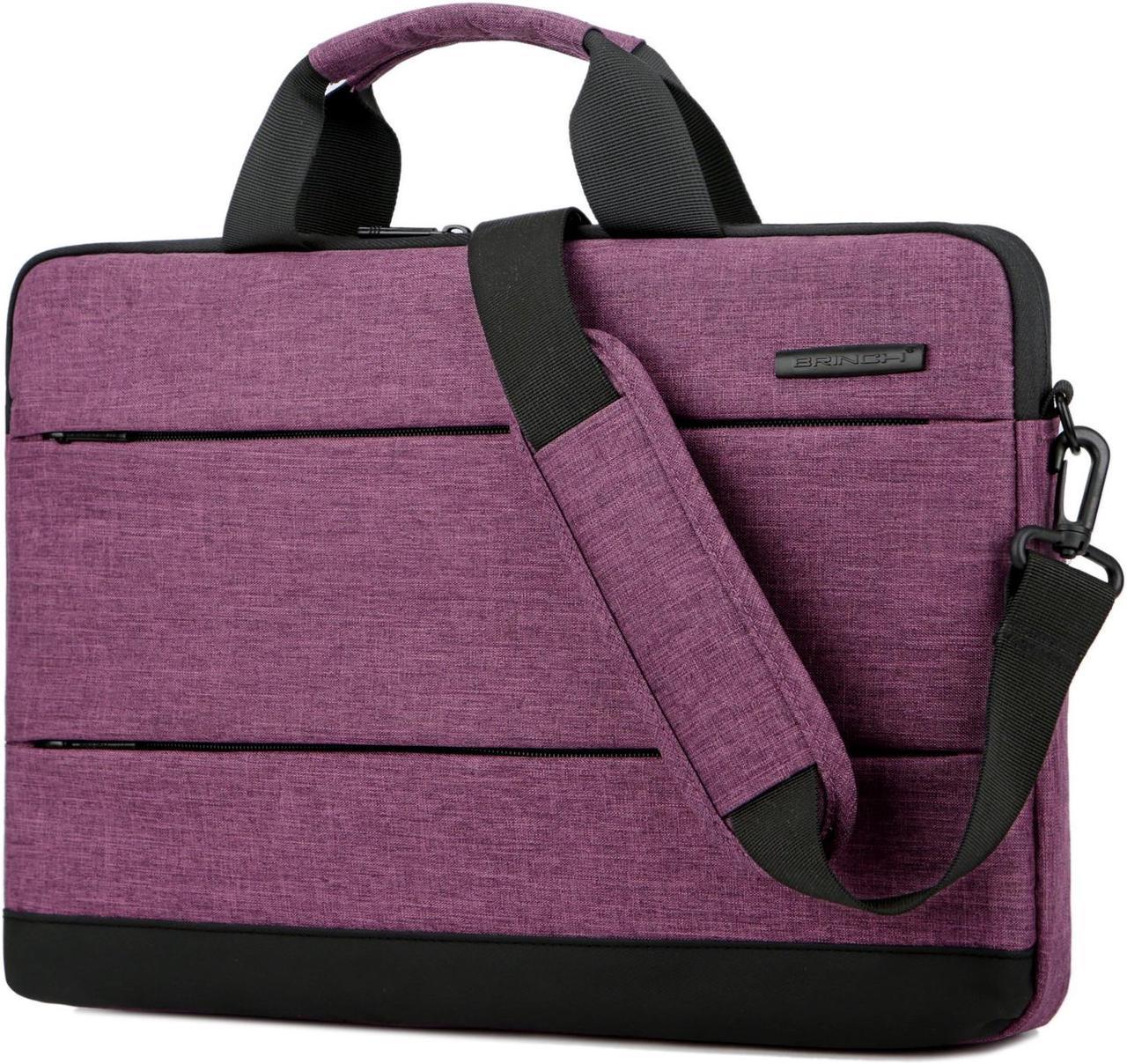 BRINCH 13.3 Inch Laptop Shoulder Bag,Classic Lightweight Slim Portable Laptop Messenger Sleeve Case for Work / Travel,Fits 13 - 13.3 Inches Laptop / Notebook / MacBook / Ultrabook Computer,Purple