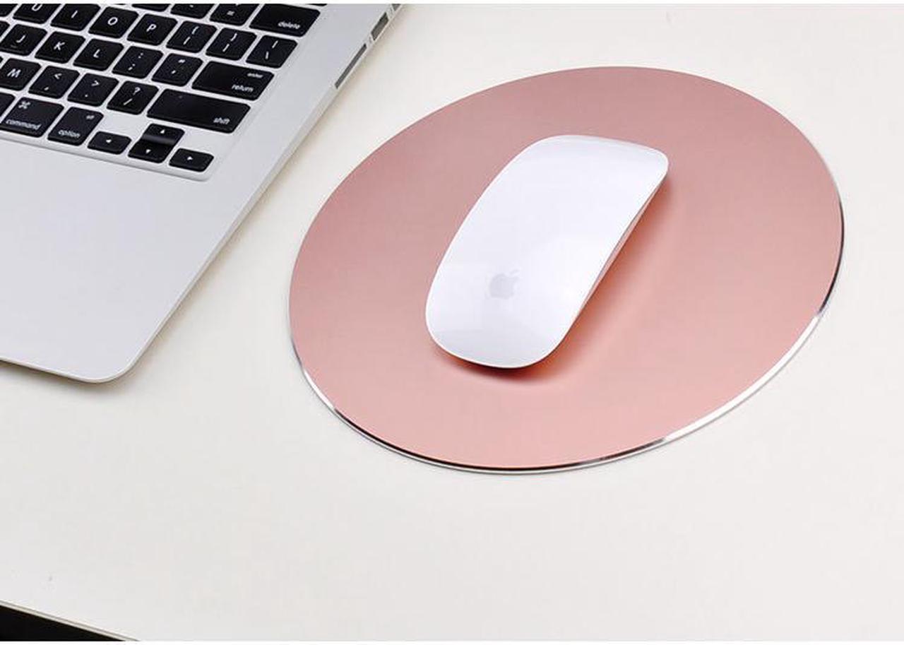 Aluminum mouse pad Strong sensitivity for mouse,Round 8.66"x8.66"x0.08",Non-slip Base,Resistant to dirt,Easy to clear,mouse pad with Micro Sand Blasting Aluminum Surface for Fast and Accurate Control