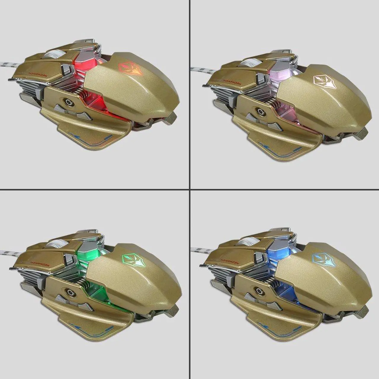 Alt view image 6 of 6 - LUOM G10 Gaming Mouse with 10 Programmable Key Optical Wired Mouse LED 4000 DPI Mause for Computer Mouse Gamer