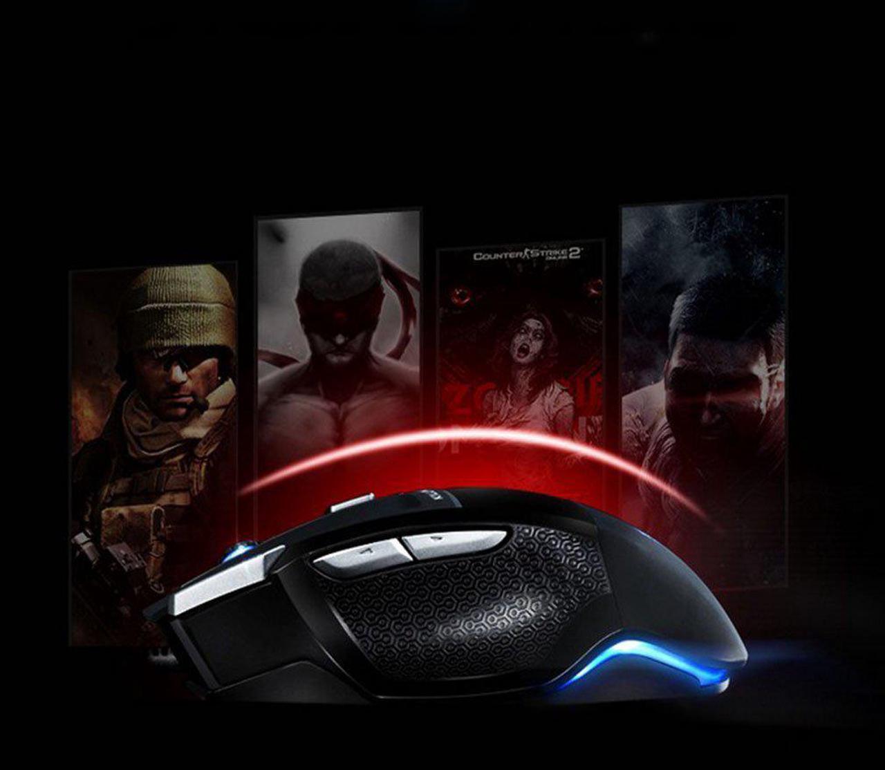 Alt view image 6 of 7 - AULA Killing The Soul II Gaming Mouse Wired [3500 DPI] [Breathing Light] Ergonomic Game USB Computer Mice Gamer Desktop Laptop PC Gaming Mouse, 7 Buttons for Windows 7/8/10/XP Vista Linux, Black