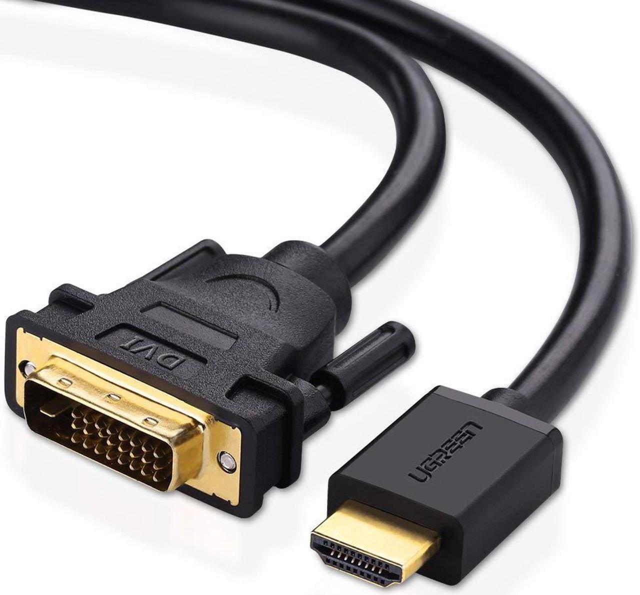 LUOM HDMI to DVI Cable Bi Directional DVI-D 24+1 Male to HDMI Male High Speed Adapter Cable Support 1080P Full HD for Raspberry Pi, Roku, Xbox One, PS4 PS3, Graphics Card, Nintendo Switch  (2Meters/6F