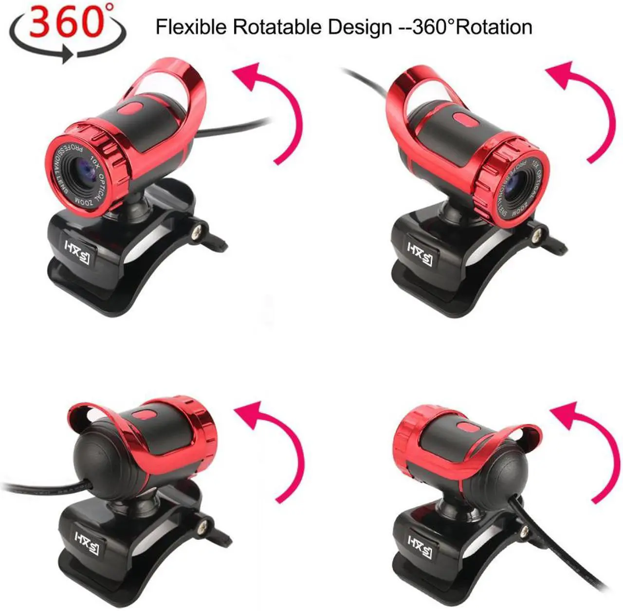 HXSJ Webcam 480P HD Video Web Camera HD with Microphone USB Plug and ...