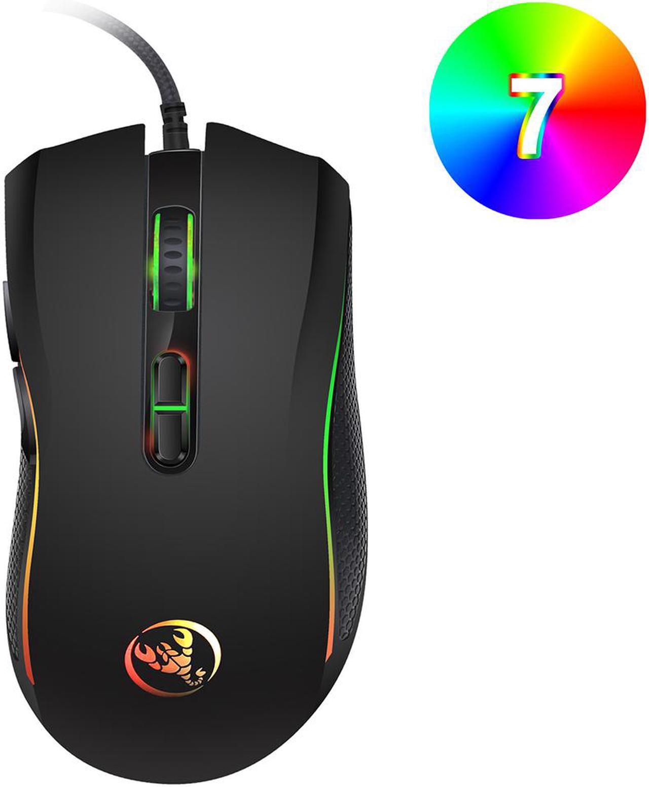Main image of HXSJ 3200DPI 7 Buttons 7 colors LED Optical USB Wired Mouse Gamer Mice computer mause mouse Gaming Mouse For Pro Gamer