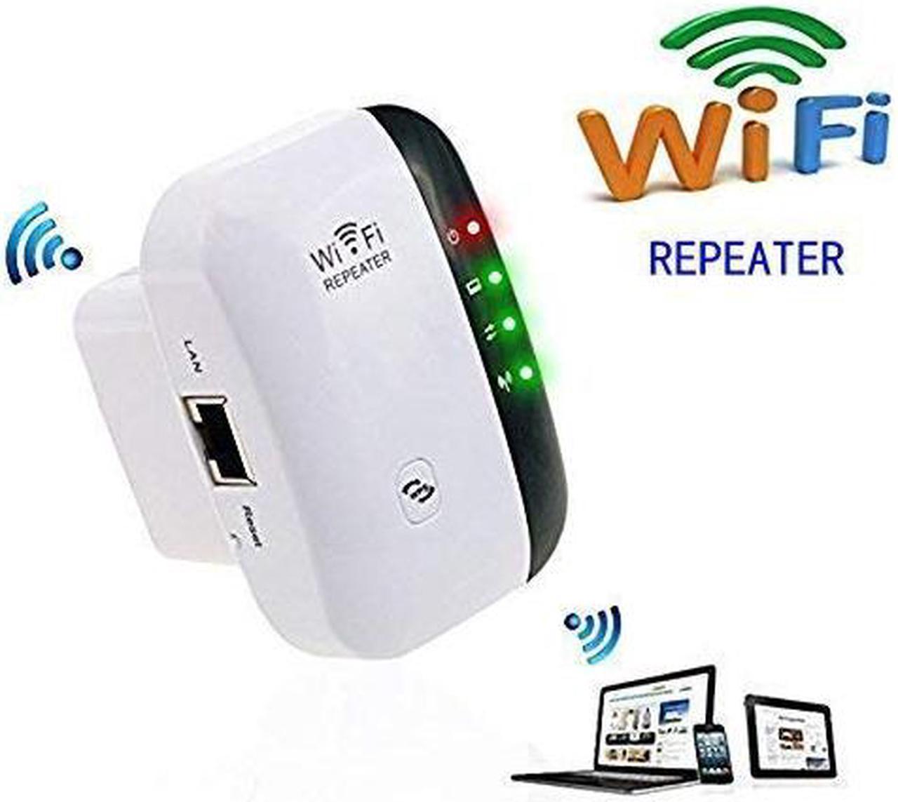 WiFi Range Extender Repeater, 300Mbps Wireless Router Signal Booster Amplifier Supports Repeater/AP, 2.4G Network with Integrated Antennas LAN Port