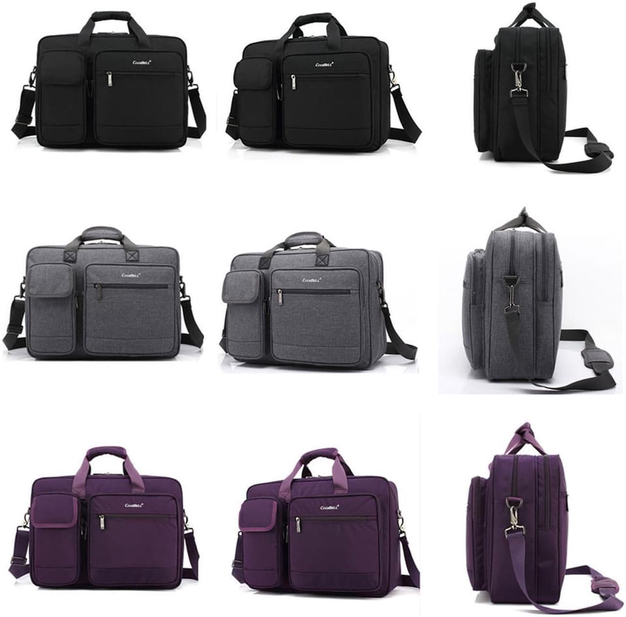 Alt view image 2 of 7 - LUOM  Laptop Bag 15.6 Inch Laptop Briefcase Laptop Messenger Bag Water Repellent Computer Case Laptop Shoulder Bag Durable Tablet Sleeve for Business/College/Women/Men Fits 15.6 Inch Laptop-Black