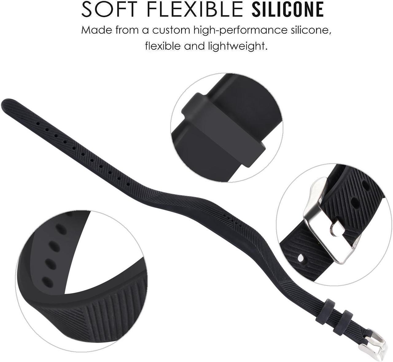 Alt view image 7 of 7 - Moretek Flex 2 Accessory Bands for Fitbit Flex 2 / Fitbit flex2, With Chrome Claspor Soft Silicone Fitness Bracelet Strap ,Wrist Band Adjustable Repalcement