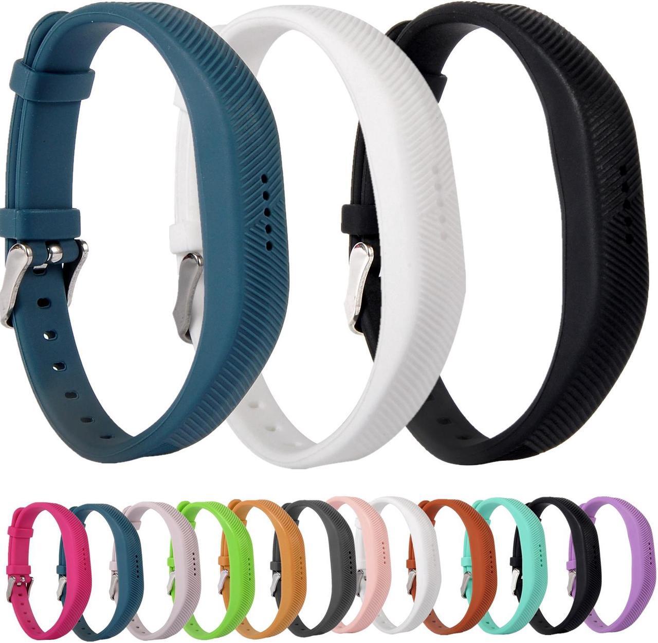 Alt view image 2 of 7 - Moretek Flex 2 Accessory Bands for Fitbit Flex 2 / Fitbit flex2, With Chrome Claspor Soft Silicone Fitness Bracelet Strap ,Wrist Band Adjustable Repalcement