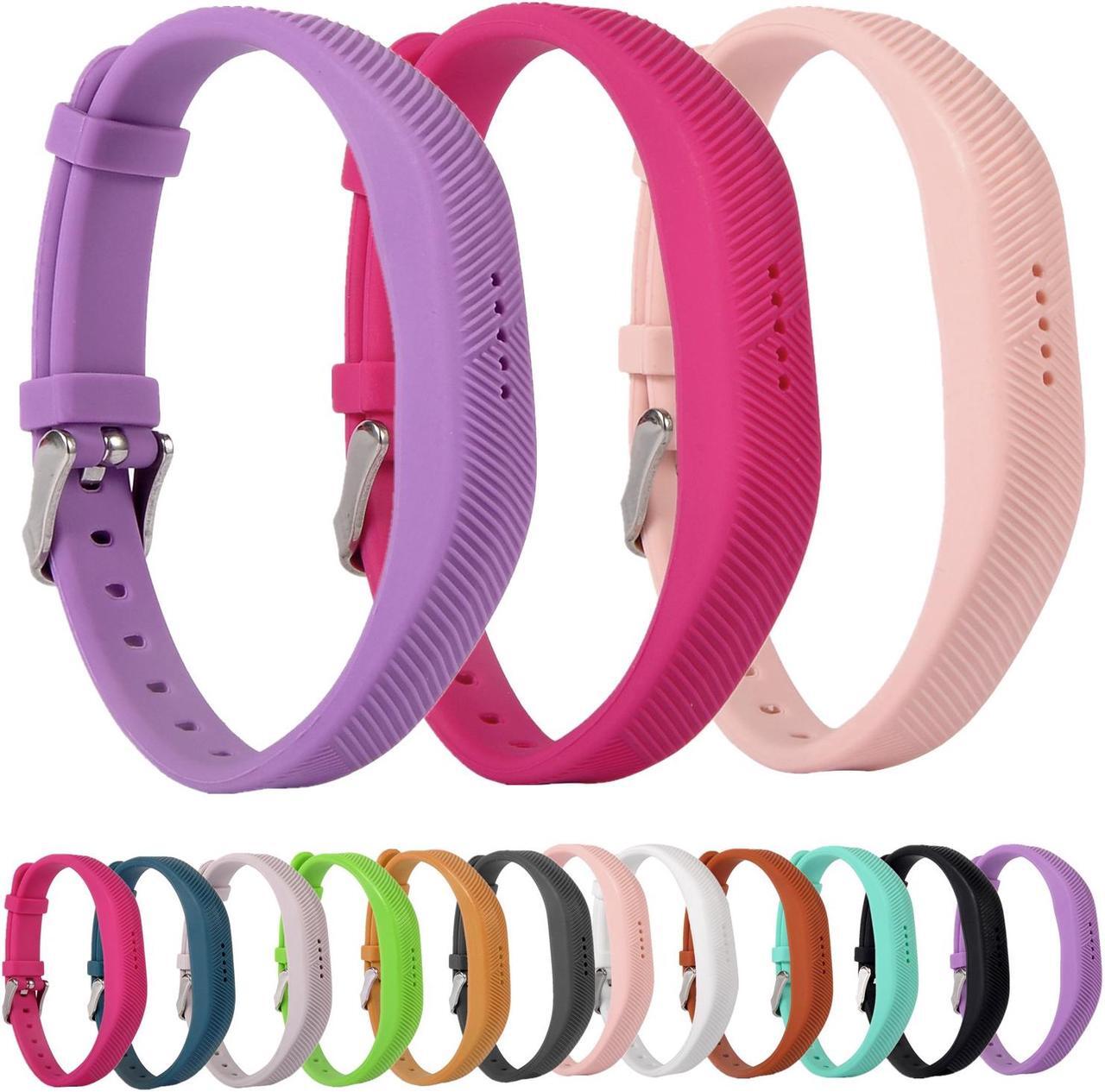 Alt view image 3 of 7 - Moretek Flex 2 Accessory Bands for Fitbit Flex 2 / Fitbit flex2, With Chrome Claspor Soft Silicone Fitness Bracelet Strap ,Wrist Band Adjustable Repalcement