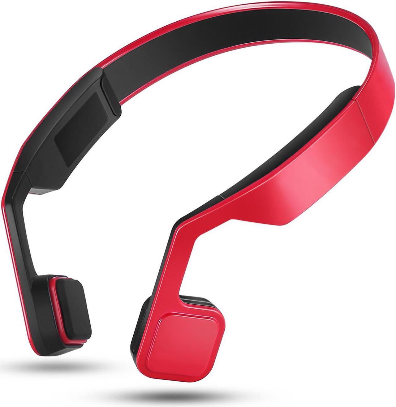 Main image of Lian LifeStyle Bone Conduction Headphones Lightweight & Waterproof w/ Mic & Bluetooth Wireless Over Ear Headset Suitable for Sports LLSYKL701R3 (Red)