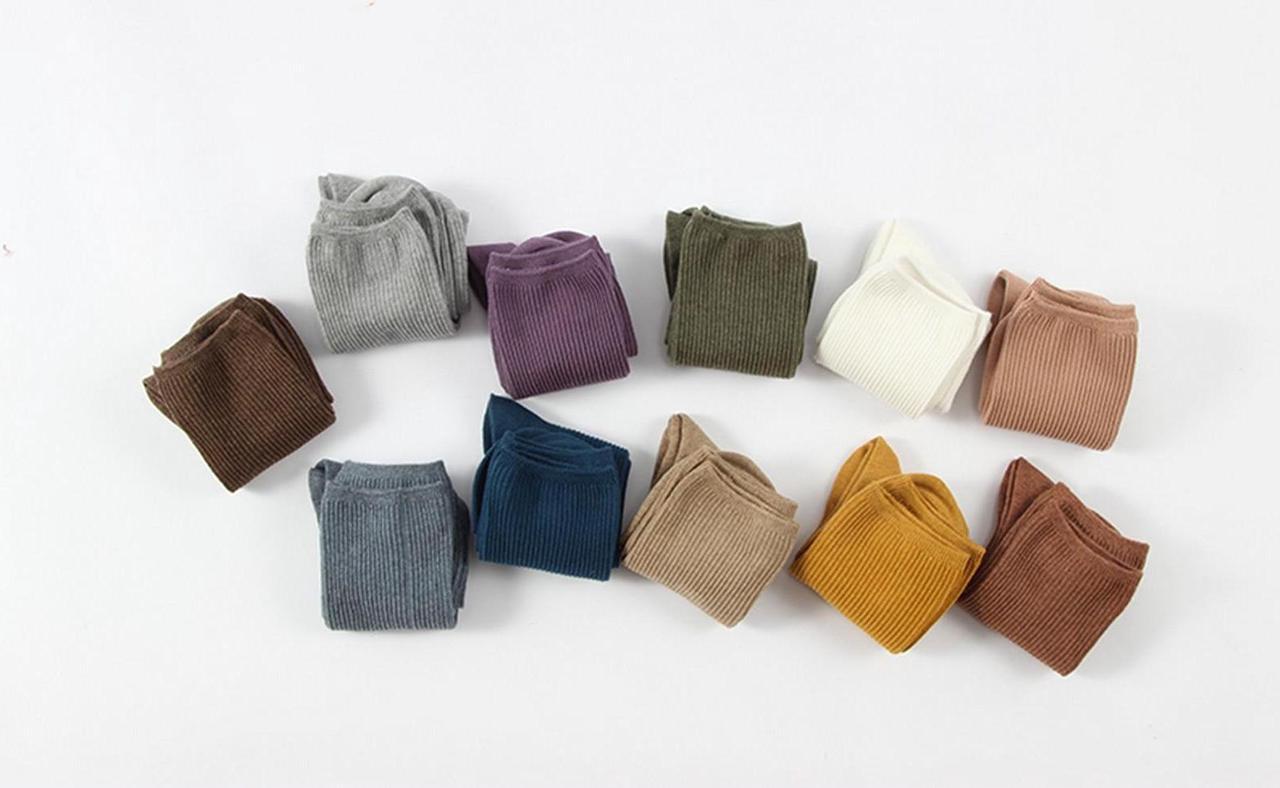Alt view image 2 of 4 - Lian LifeStyle Big Girl's Women's 5 Pairs Breathable & Fashionable Cute Cotton Crew Socks L1840 Size 6-9(DarkSeaGreen, DarkGray,CadetBlue,Caramel,Turmeric)