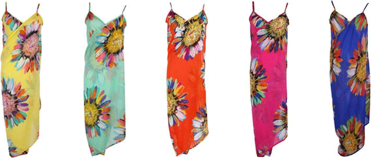 Alt view image 2 of 2 - Lian LifeStyle Sexy Women's Fabulous Bathing Suit Cover Ups Beachwear Suit. Attractive Swimwear Dress- A Beach Apparel (Orange)