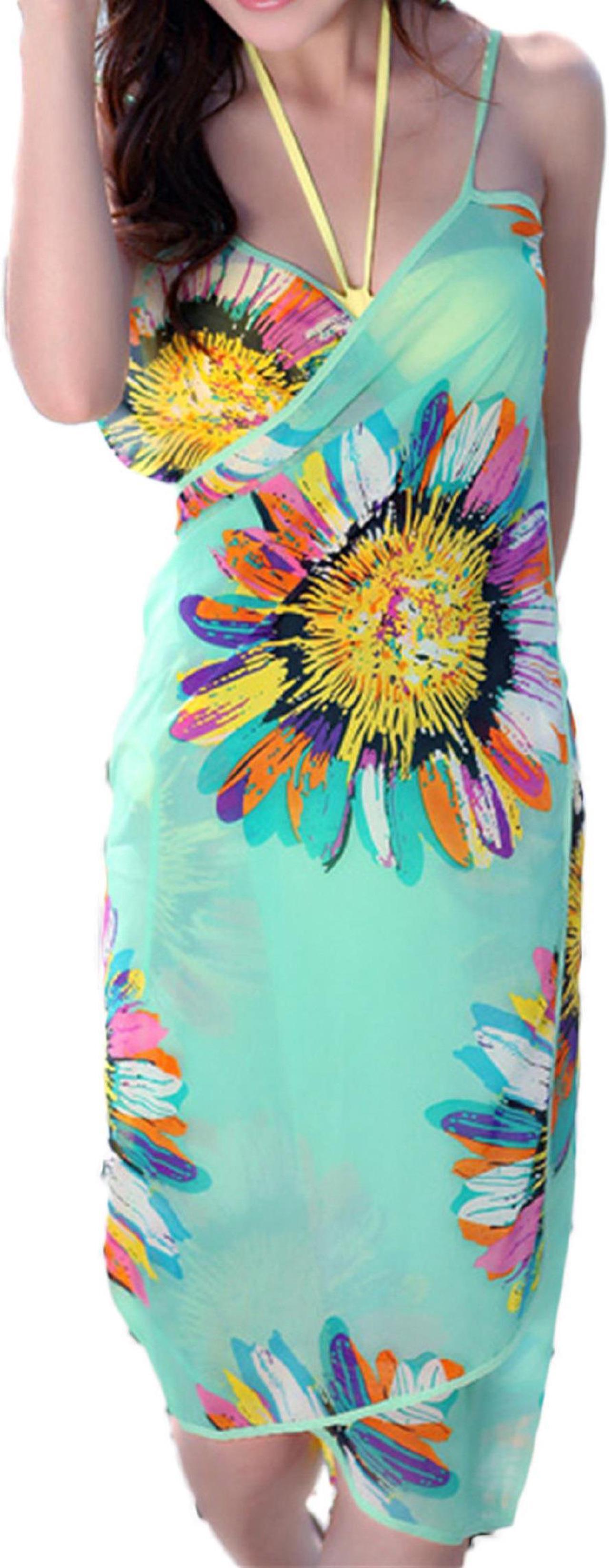 Main image of Lian LifeStyle Sexy Women's Fabulous Bathing Suit Cover Ups Beachwear Suit. Attractive Swimwear Dress- A Beach Apparel (Green)