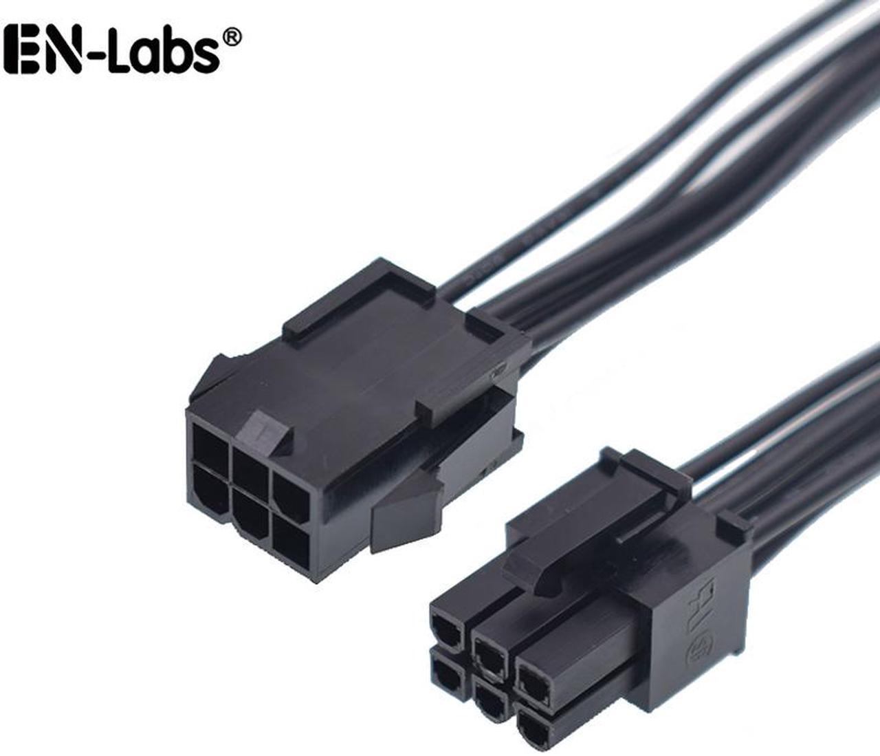 GPU 6pin Male to Female Extension Cable,PCIe Video Card 6-Pin PCI Express Power Extender Cord for Mining - 1Feet ,Black