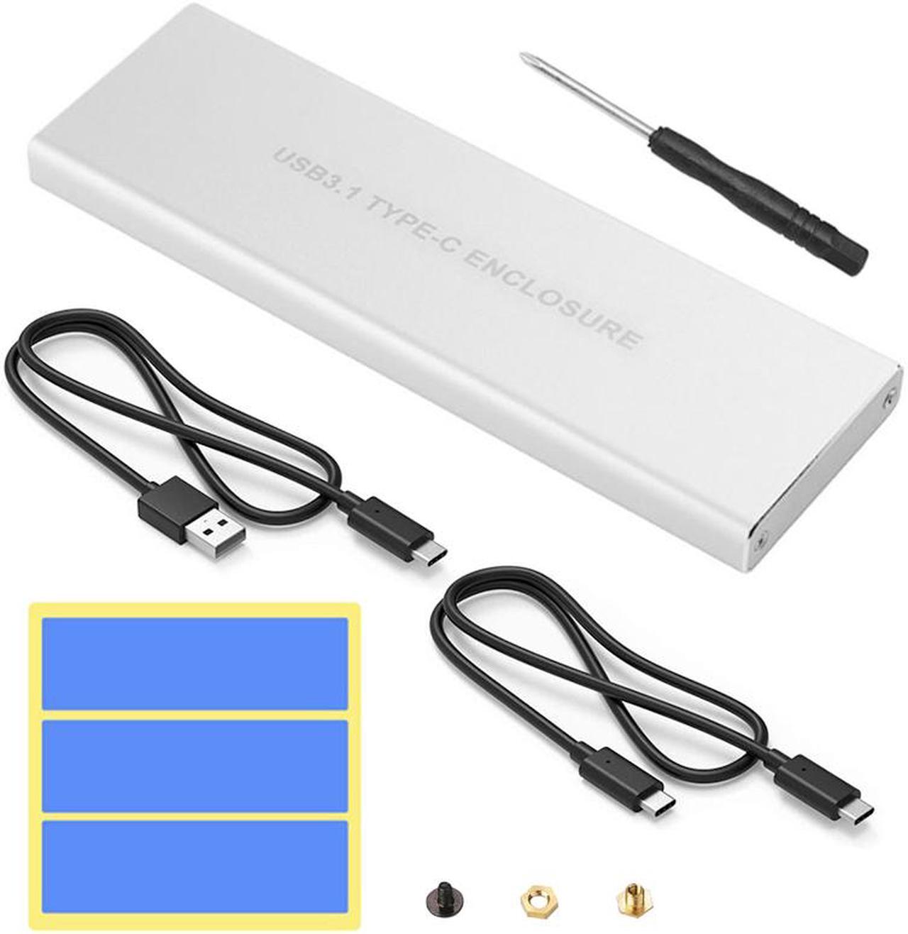 Alt view image 3 of 5 - NVMe to USB Hard Drive Enclosure, USB 3.1 USB C to M.2 SSD NVMe PCIe Converter Adapter Type C Gen 2 10Gbps to M-Key HDD w/ Aluminum Case & Thermal Pad for 2280/2260/2242/2230