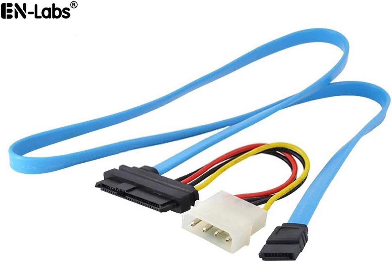 EnLabs SFF8482TOSATA 2.3ft SFF-8482 SAS to SATA Adapter Cable,SAS Hard Disk Connected to Motherboard SATA Port Adapter Cable w/ 7 inch Molex 4pin Power Cable