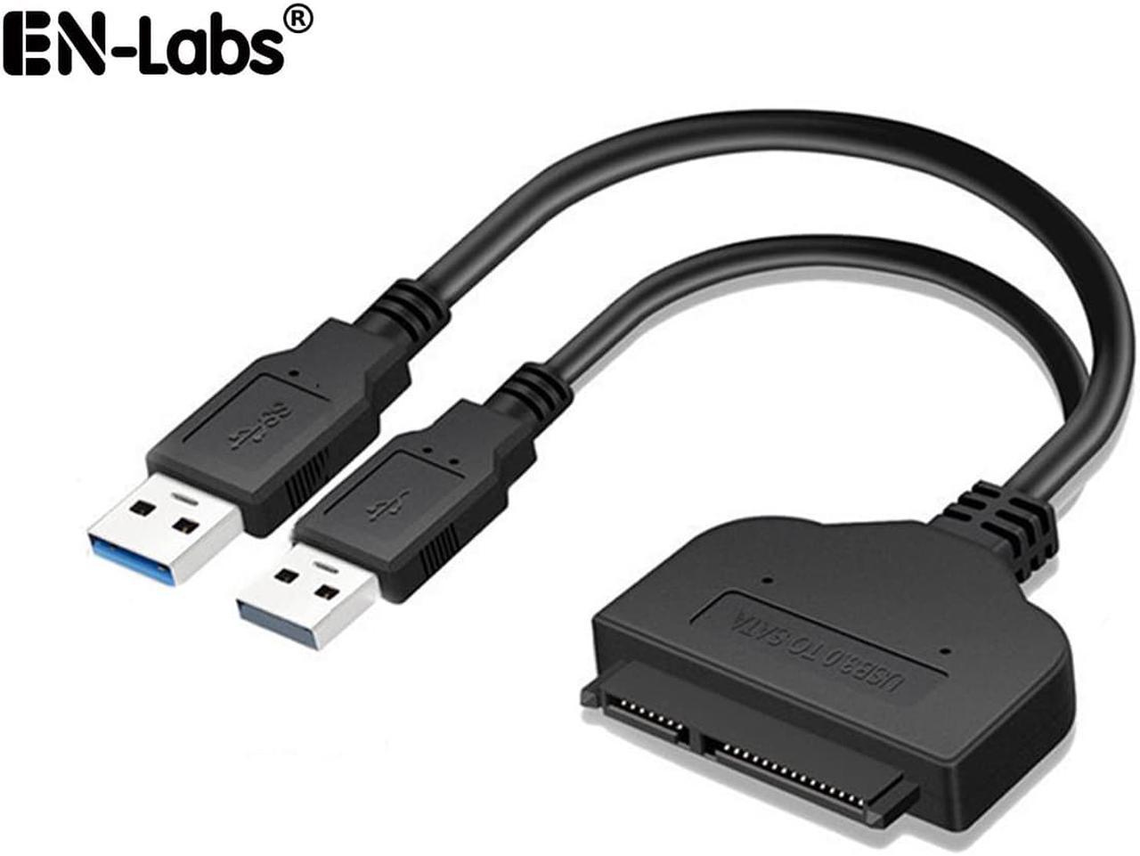 6-inches Super Speed USB 3.0 To SATAIII 6Gbps 22 Pin 2.5 Inch Hard Disk Driver Adapter Cable Converter w/ Reserved USB Power Cable, SATA to USB 3.0 Converter w/UASP for SSD/HDD