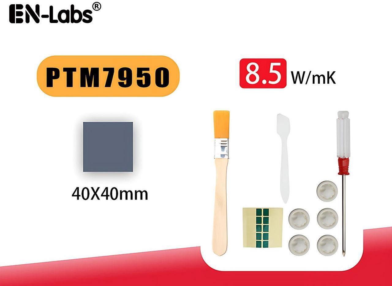 Main image of PTM7950 40x40x0.2mm Phase Change Material Thermal Pad, 8.5W/mK High Conductivity Silicone Grease Thermal Paste for PS5 Steam Deck CPU GPU SSD M.2 Laptop