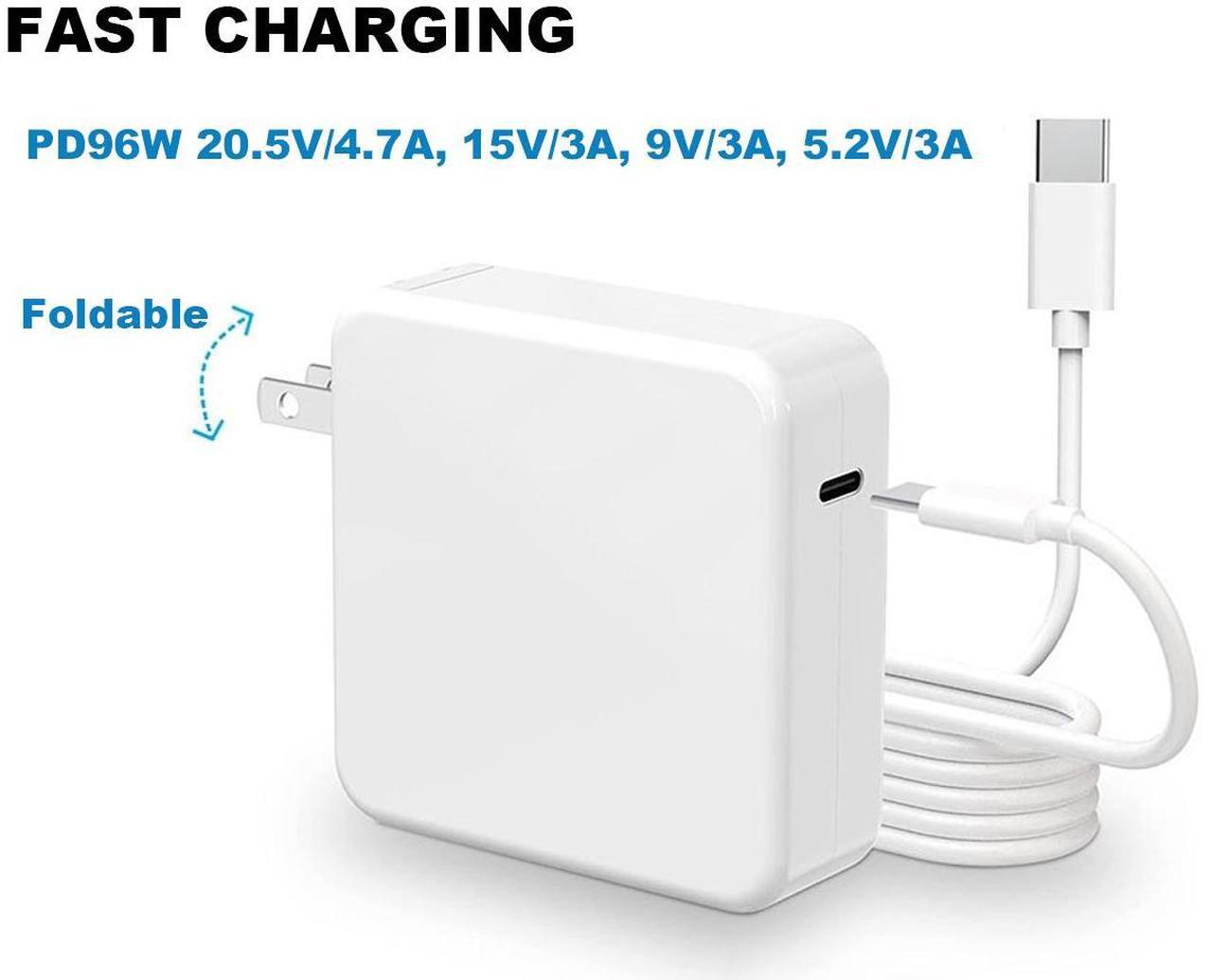 Alt view image 2 of 7 - 96W USB C Wall Charger, Universal GaN III Power Supply Adapter, Replacement Foldable Fast Charger PD3.0 for MacBook Pro/Air, HP, Lenovo, Asus, Steam Deck, and All Type C Devices (6.6ft Cable )