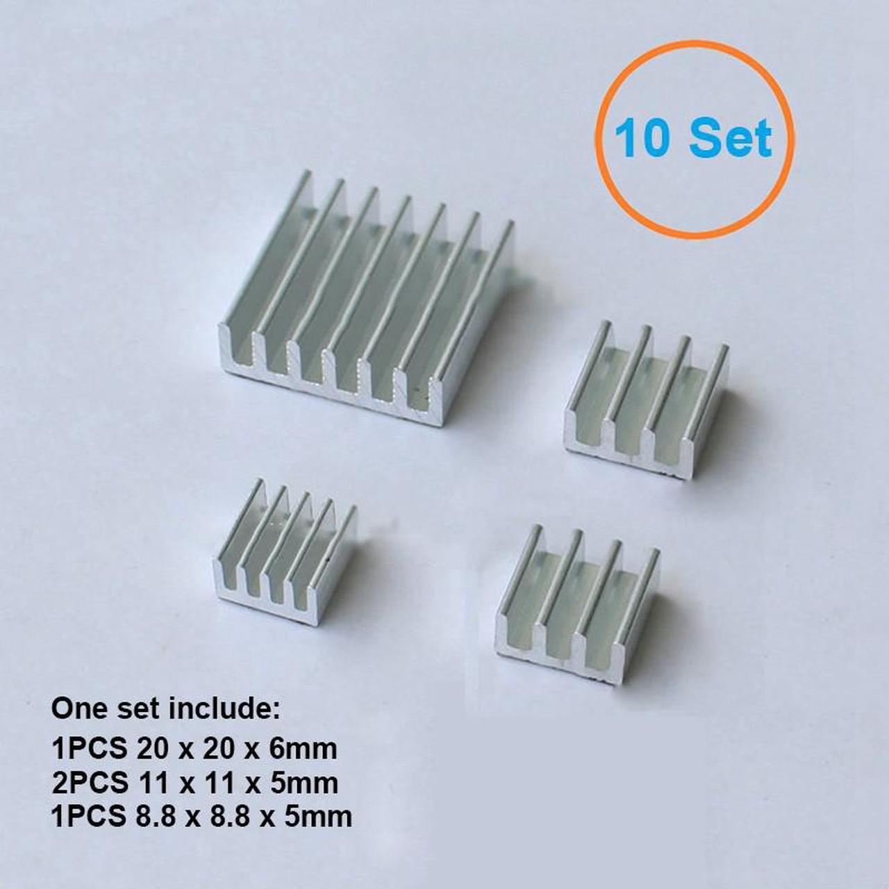 New 10 Sets/40pcs Mini PC Banana pi Special Aluminum Heat Sink Radiator Heatsink CPU and RAM (4 Heatsinks)