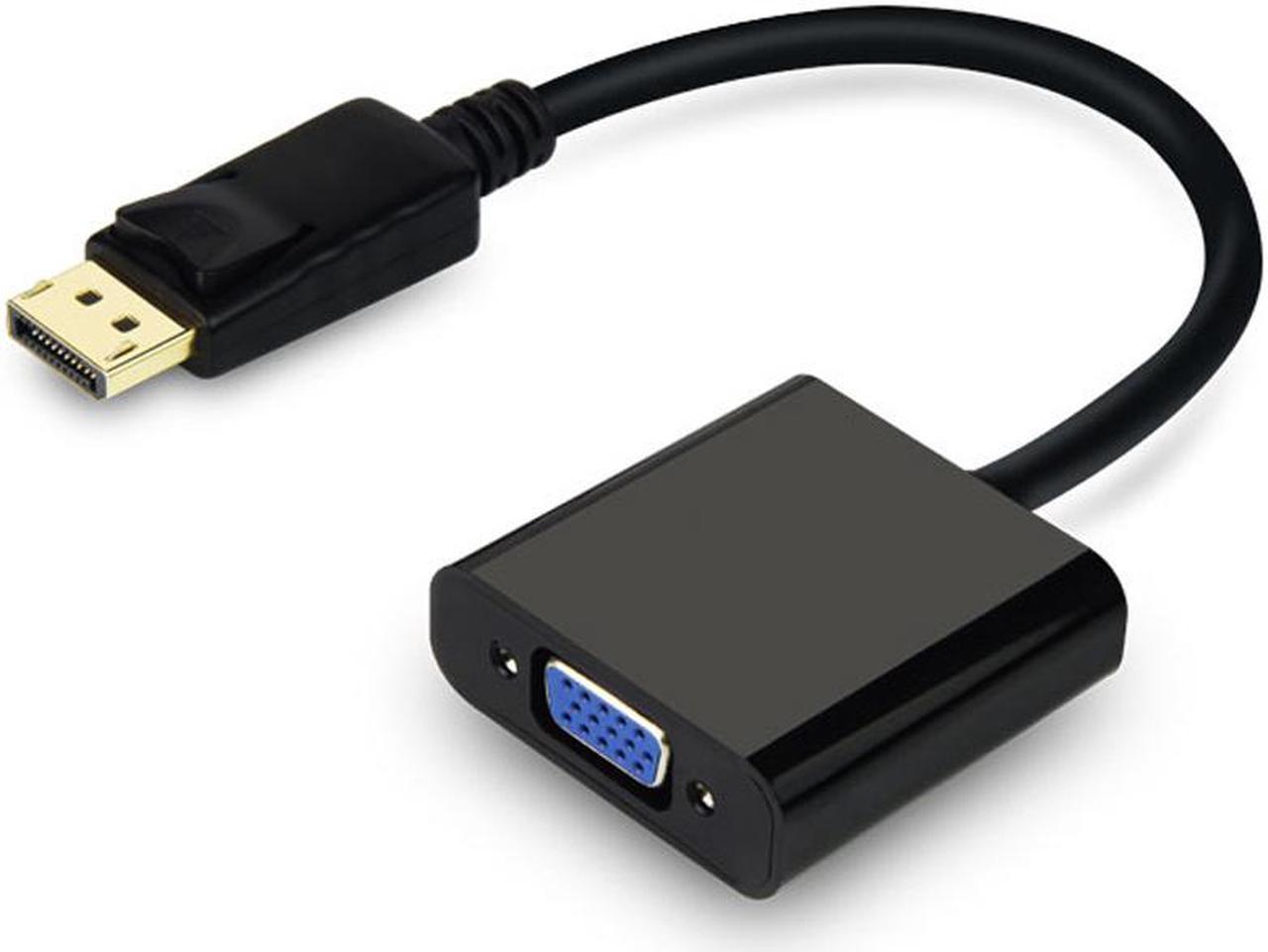 8 inch DisplayPort to VGA Active Adapter Converter Cable - DP to VGA Monitor Dongle - 1080p@60fps - 1920x1200