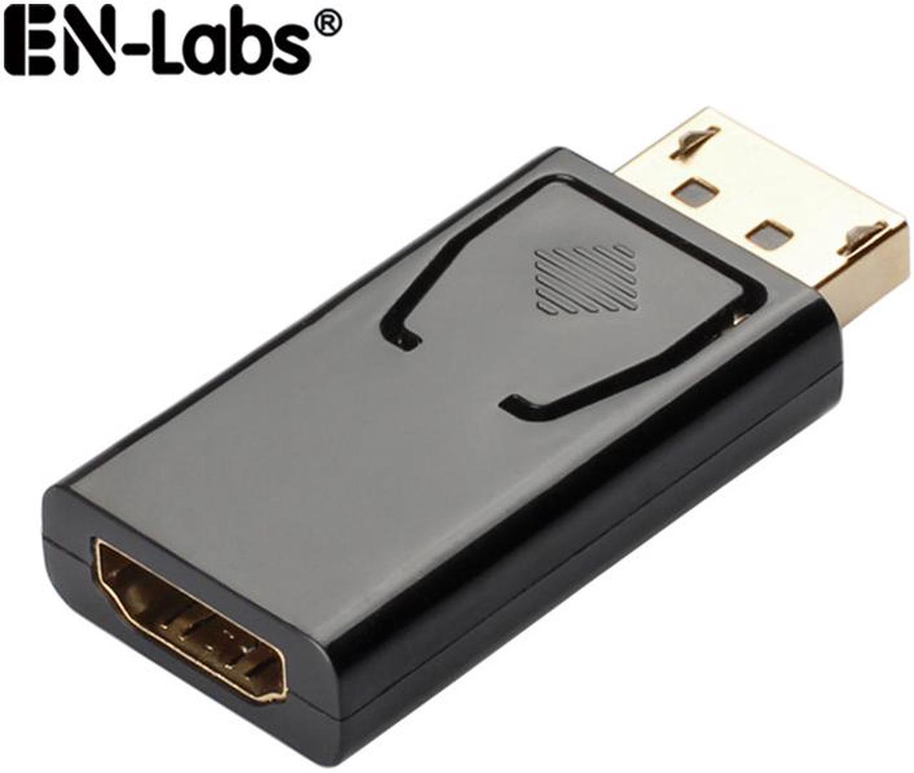 EnLabs CNPSDP2HD Gold Plated DisplayPort to HDMI Passive Converter - Compact Connector DP to HDMI Adapter - 1920x1080P