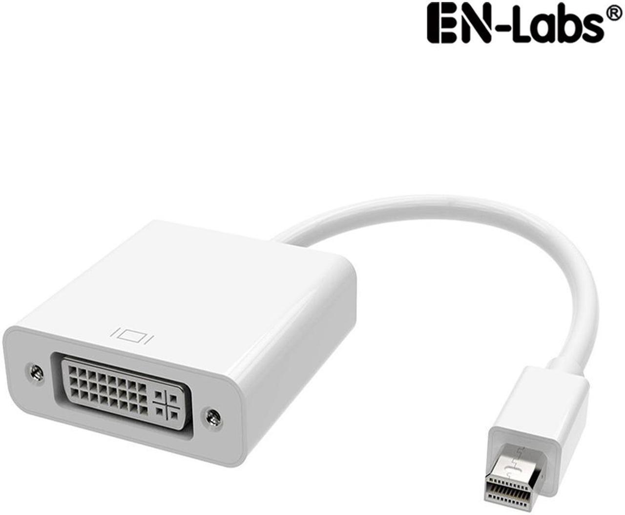 EnLabs PSMDP2DVI 1080p Thunderbolt Mini DisplayPort to DVI-D Passive Converter - Mini DP to DVI Adapter - 1920x1200 - MDP to DVI - White