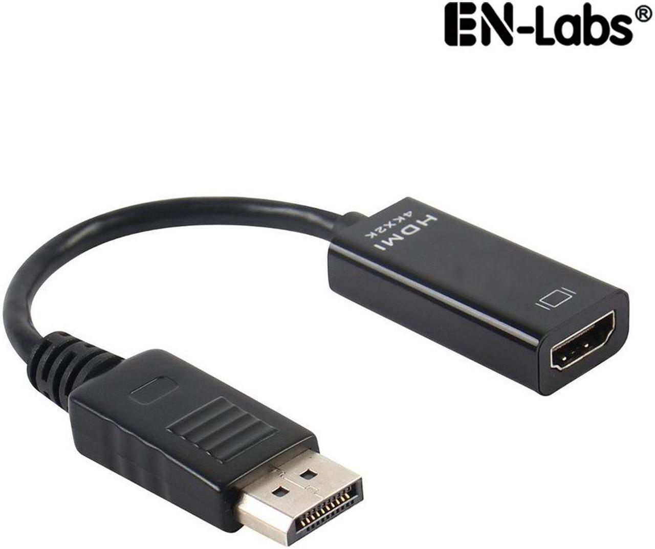 EnLabs PSDP2HD4K DisplayPort 1.2 to HDMI 4K2K Passive Converter - DP 1.2 to HDMI Adapter - 3840x2160@30Hz - Black