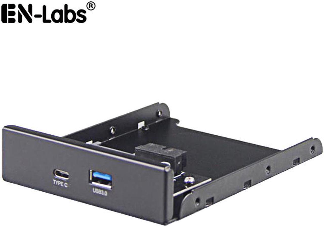 Enlabs FP35U3UCM Internal USB 3.1 Gen 1 Type C + USB 3.0 Port Hub Front Panel w/ SATA Power Connector (USB 3.0 20pin Extension Cable)