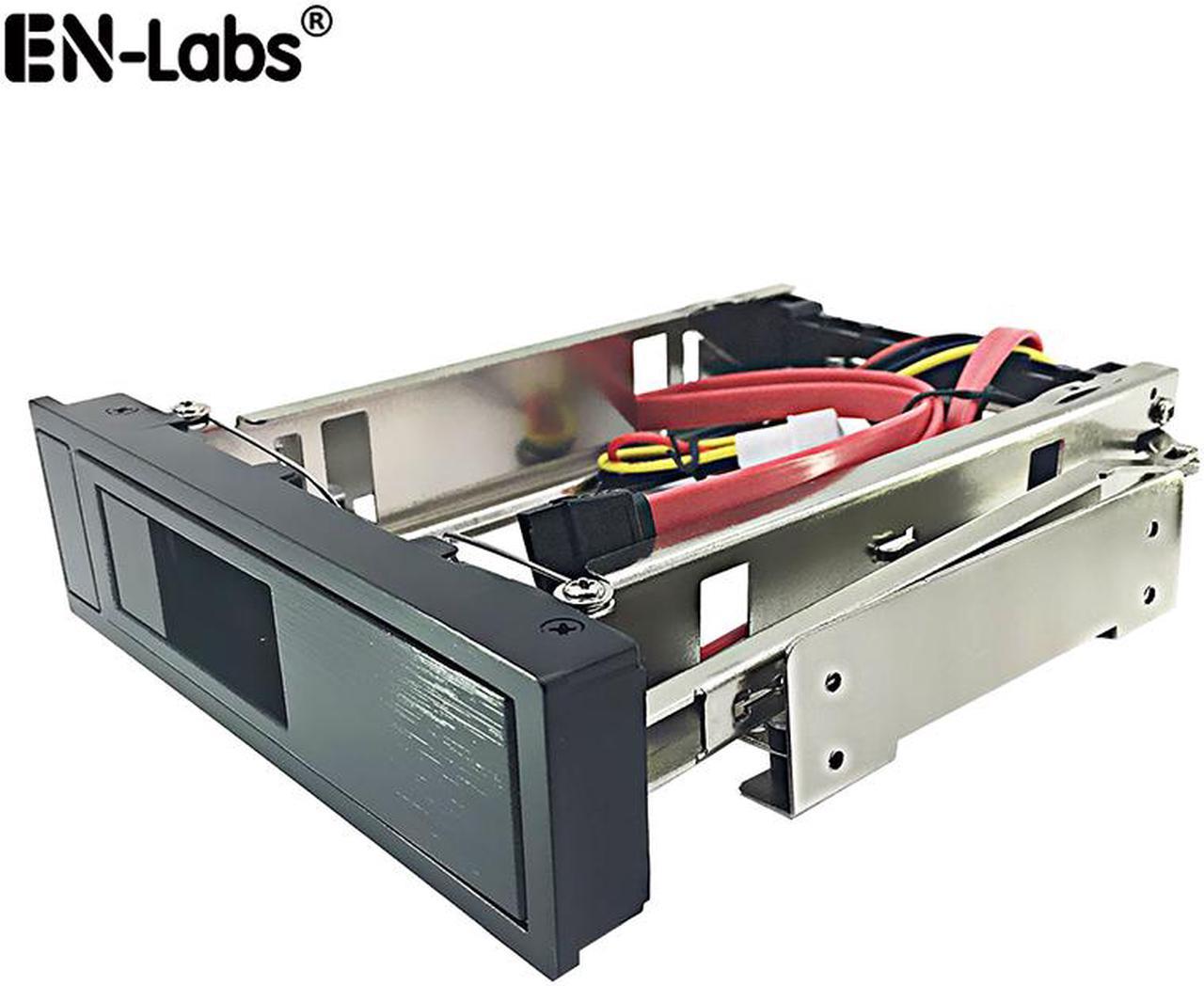 EnLabs 525RACK35SATA 5.25" CD-ROM Space internal 3.5 inch SATA HDD Frame/Mobile Rack w/ SATA Data & Power Cable - Internal SATA Backplane Enclosure