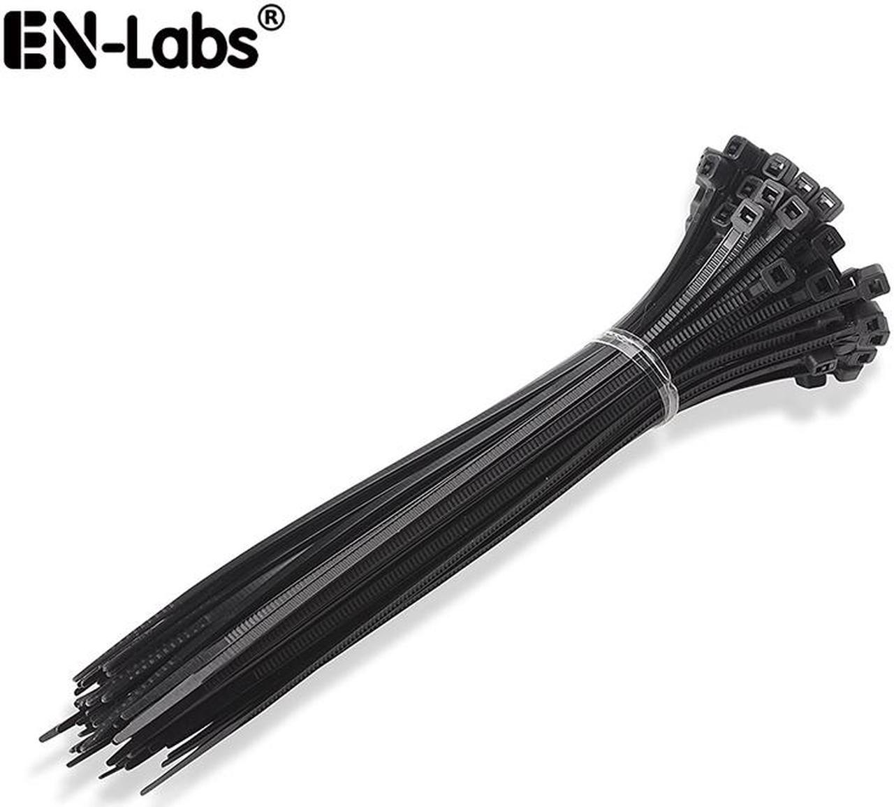 Enlabs TIEG3X100 Cable Zip Ties,100 Pieces 4 Inch Ultra Strong Plastic Self-Locking Wire Ties with 18LBS Tensile Strength Nylon Tie Wraps -Black