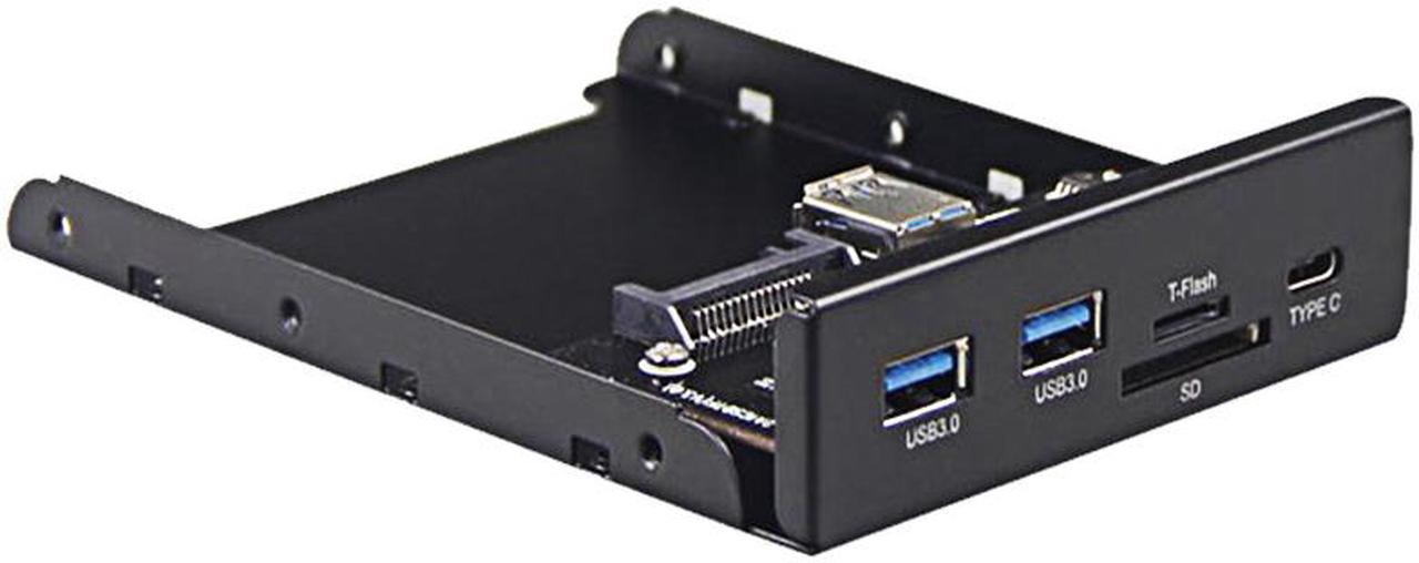 USB 3.0 SD/Micro SD/TF 3.5" Internal Card Reader w/ USB 3.1 Gen 1 Type C + 2 x USB 3.0 Port Hub Front Panel