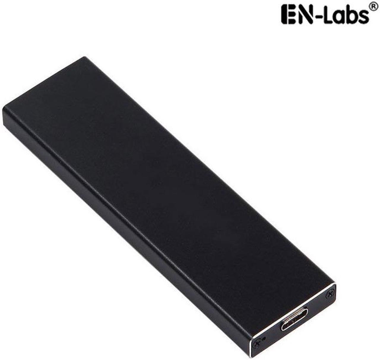 Main image of EnLabs USB 3.1 10Gbps Type-C  to M.2 NGFF (SATA) SSD Adapter Converter Enclosure for Socket 2 B/B+M Key NGFF - SATA-Bus 2280 2260 2242 2230 M.2 (NGFF) to USB-C - Black Aluminum Housing